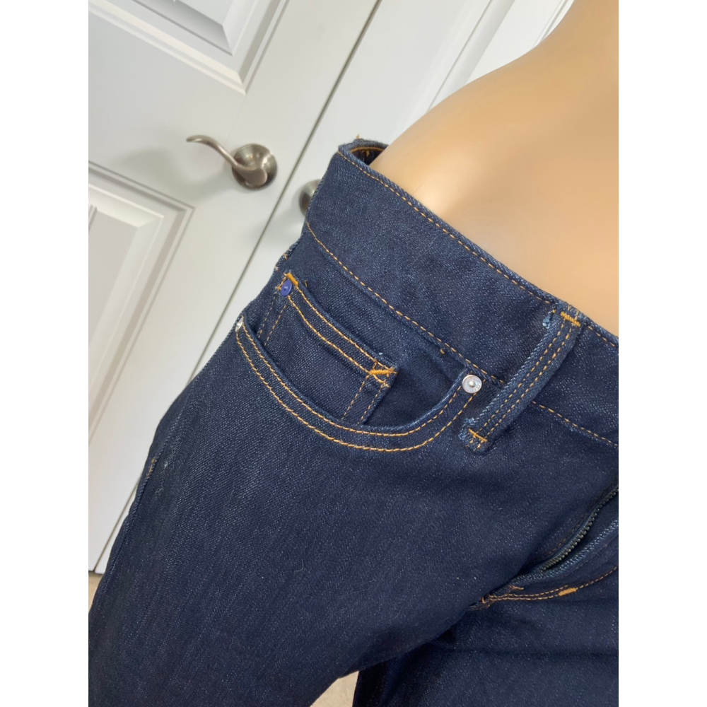 Gap Womens Jeans Size 28 Dark Blue Denim Cropped Straight Leg‎ Preppy Y2K Casual - Picture 4 of 15